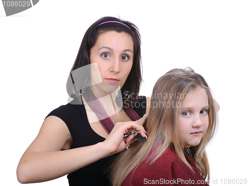 Image of Barber at work, isolated