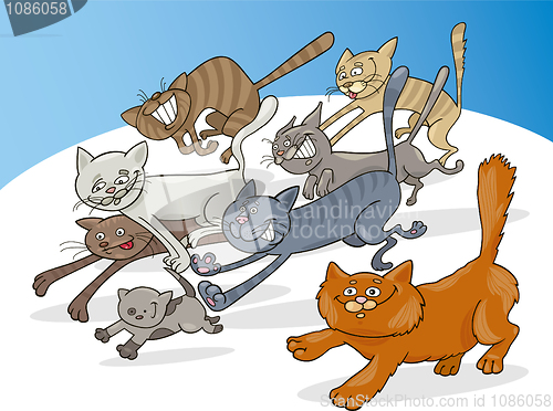 Image of Running cats