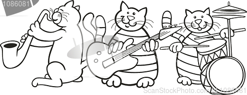 Image of Cats band for coloring book