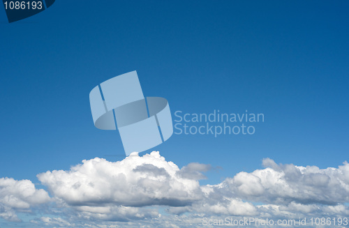 Image of perfect blue sky above clouds