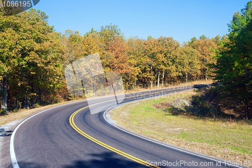 Image of autumn or fall highway