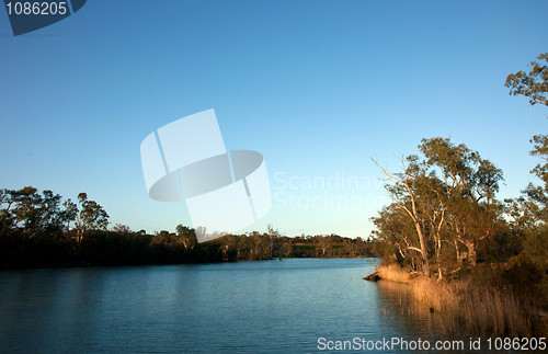 Image of sunset on the  murray river