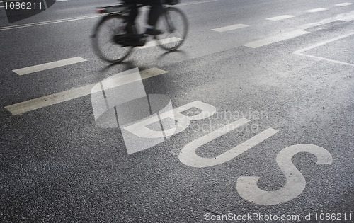 Image of Cyclist in the city