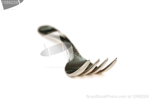 Image of Fork on white table