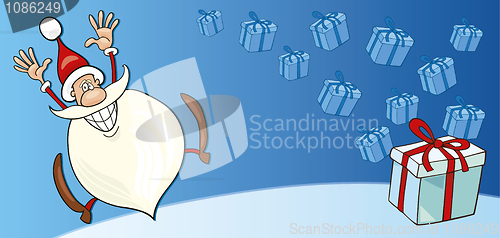 Image of Santa with gifts