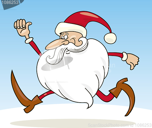 Image of Running Santa claus