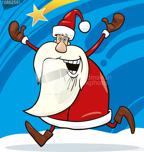 Image of running santa