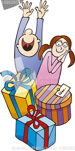Image of Kids and gifts