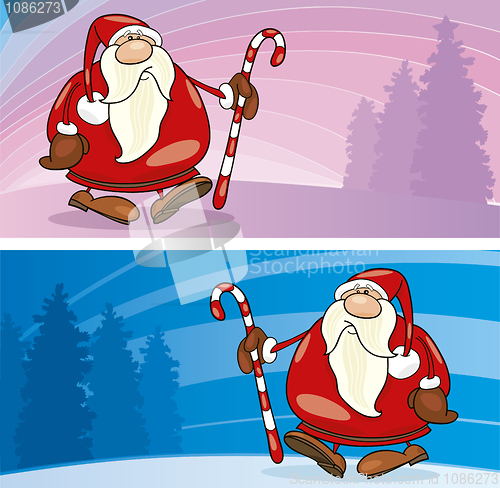 Image of Santa claus with cane