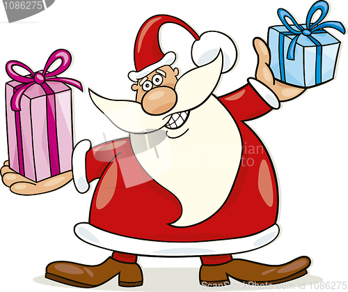 Image of Santa claus with gifts