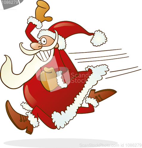 Image of running santa claus