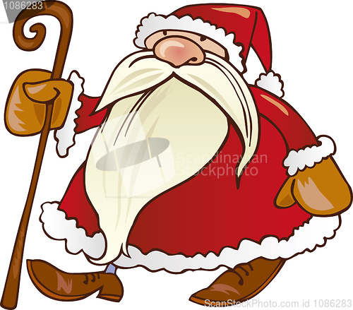 Image of Santa claus with cane