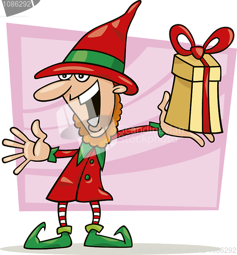 Image of christmas elf with special gift