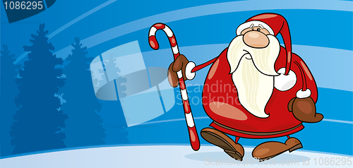 Image of Santa claus with cane