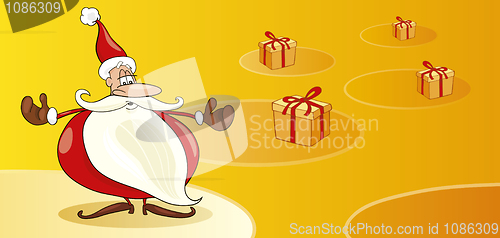 Image of Santas with gifts