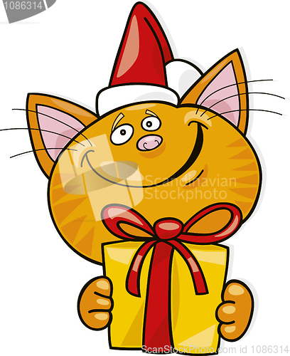 Image of Santa claus cat