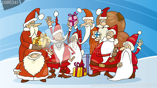 Image of Santa claus group