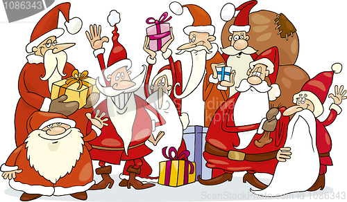 Image of Santa claus group