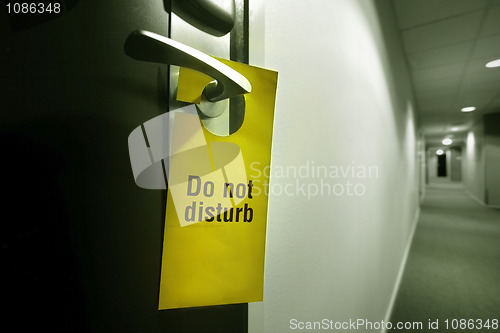 Image of Sign on the door handle 