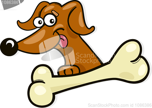 Image of Dog with bone