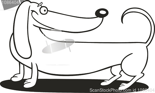 Image of Dachshund Dog for coloring book