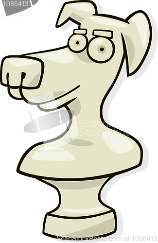 Image of Dog sculpture bust