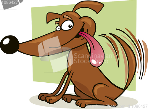 Image of Dog wagging his tail