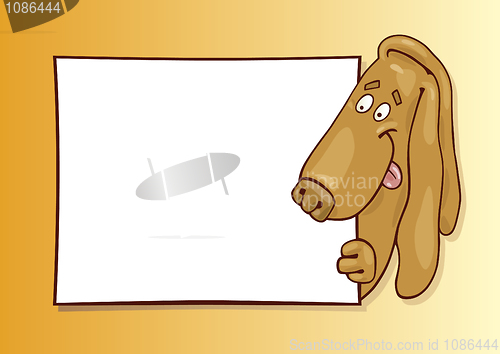 Image of Basset dog with card