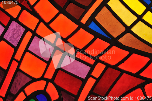 Image of Stained glass window in church - background