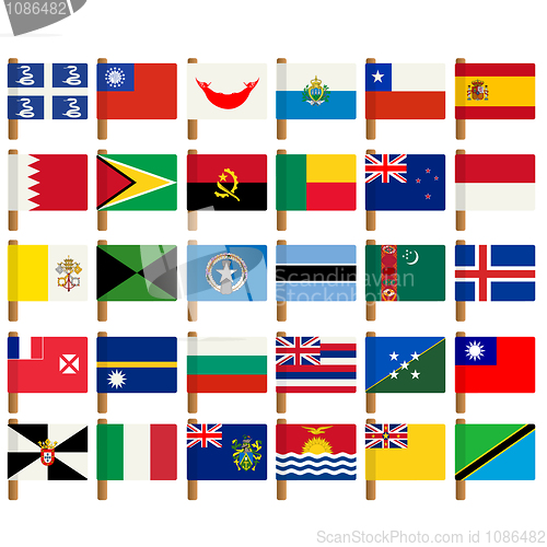 Image of World flag icons set 6
