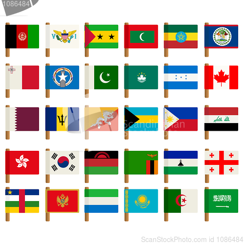 Image of World flag icons set 3