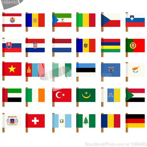 Image of World flag icons set 1