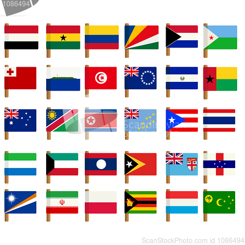 Image of World flag icons set 4