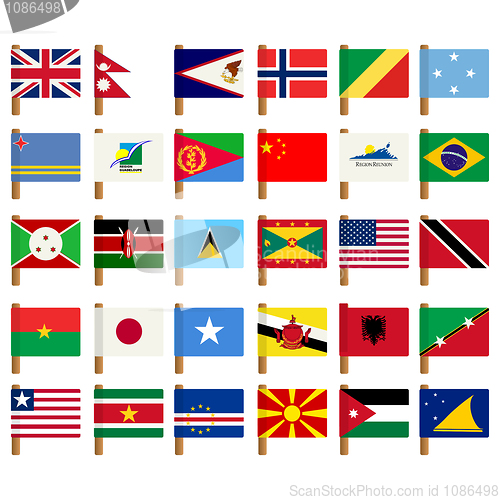 Image of World flag icons set 5