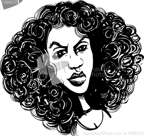 Image of Woman with curly hair