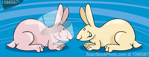 Image of Two Cute Bunnies