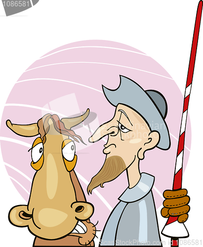 Image of Don Quixote and his horse