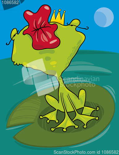 Image of prince frog kiss
