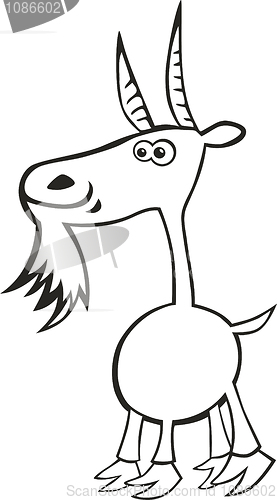Image of Funny goat for coloring book