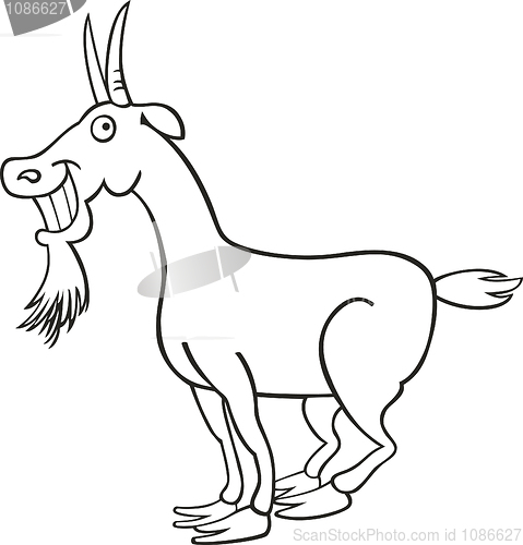 Image of Goat for coloring book