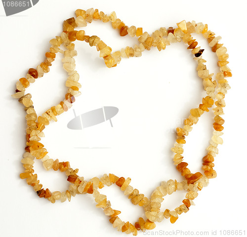 Image of Yellow jade chip necklace