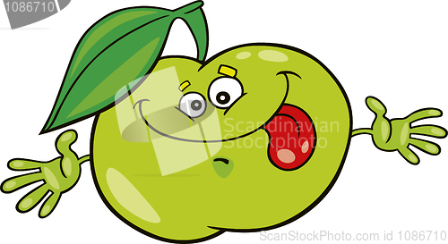 Image of cartoon green apple