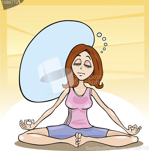 Image of Meditating woman