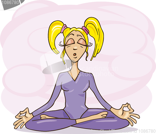 Image of Meditating girl