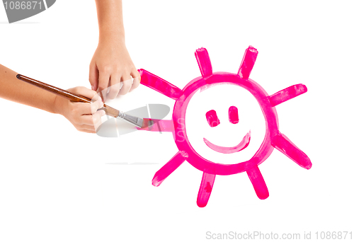 Image of Painting a happy sun