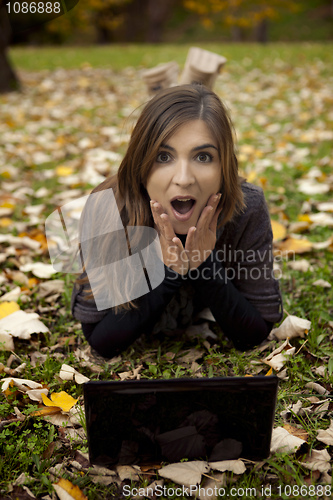 Image of Woman working outdoor