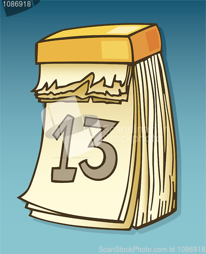 Image of Thirteenth on calendar
