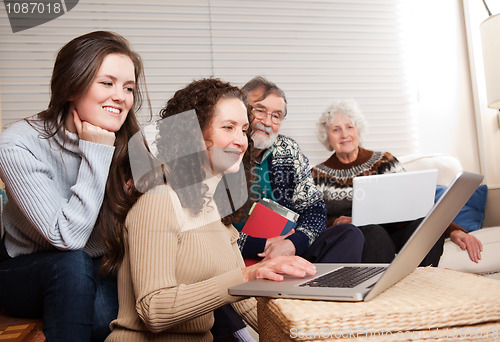 Image of Family with laptop