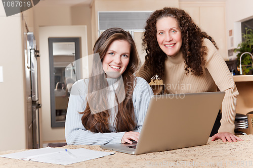 Image of Teenage girl with her mother