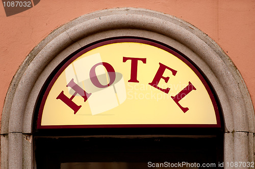 Image of Hotel sign